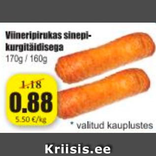 Allahindlus - Viineripirukas sinepikurgitäidisega