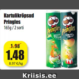Allahindlus - Kartulikrõpsud Pringles