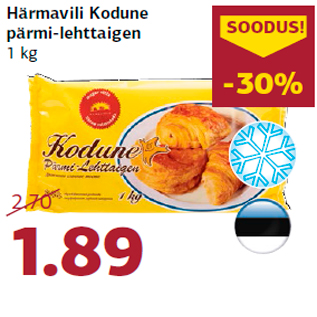 Allahindlus - Härmavili Kodune pärmi-lehttaigen 1 kg