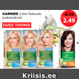 Allahindlus - GARNIER Color Naturals juuksevärvid