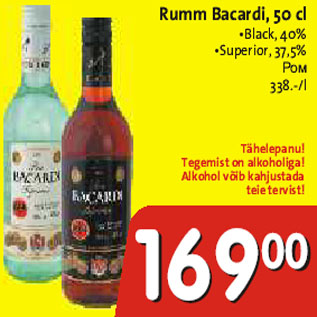 Allahindlus - Rumm Bacardi