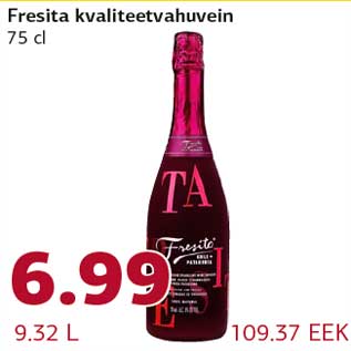 Allahindlus - Fresita kvaliteetvahuvein 75 cl