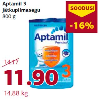 Скидка - Молочная смесь Aptamil 3, 800 г