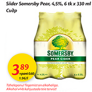 Allahindlus - Siider Somersby Pear