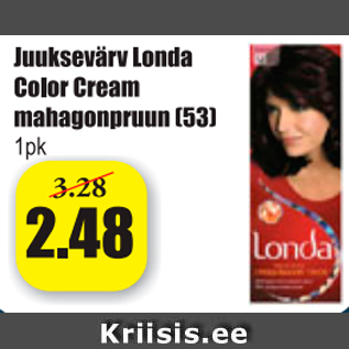 Allahindlus - Juuksevärv Londa Color Cream mahagonpruun (53) 1 pk