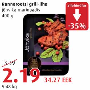 Allahindlus - Rannarootsi grill-liha