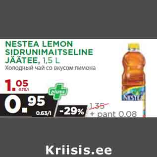 Allahindlus - NESTEA LEMON SIDRUNIMAITSELINE JÄÄTEE, 1,5 L