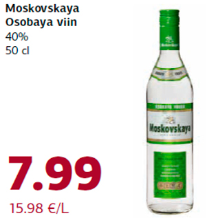 Allahindlus - Moskovskaya Osobaya viin 40% 50 cl