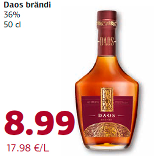 Allahindlus - Daos brändi 36% 50 cl