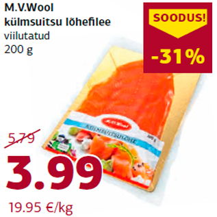 Allahindlus - M.V.Wool külmsuitsu lõhefi lee