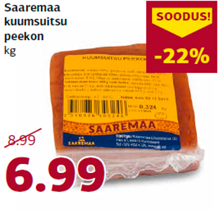 Allahindlus - Saaremaa kuumsuitsu peekon kg