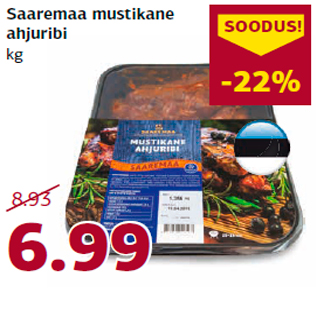 Allahindlus - Saaremaa mustikane ahjuribi kg