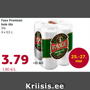 Allahindlus - Faxe Premium hele õlu