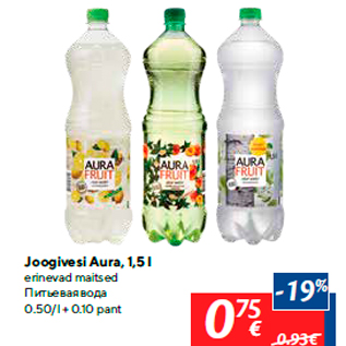 Allahindlus - Joogivesi Aura, 1,5 l