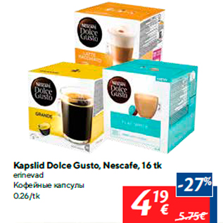 Allahindlus - Kapslid Dolce Gusto, Nescafe, 16 tk