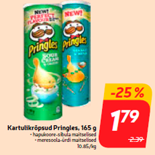 Скидка - Картофельные чипсы Pringles, 165 г