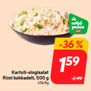 Скидка - Картофельно-ветчинный салат Rimi kokkadelt, 500 г