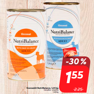 Allahindlus - Koerasööt NutriBalance, 1,24 kg