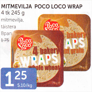 Allahindlus - MITLEVILJA POCO LOCO WRAP