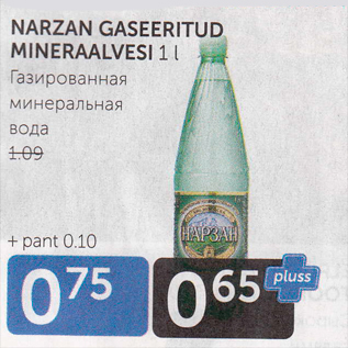 Allahindlus - NARZAN GASEERITUD MINERAALVESI 1 L