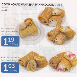 Allahindlus - COOP KOKAD VANAEMA PANNKOOGID 200 G