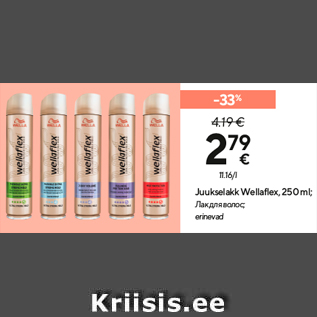 Allahindlus - Juukselakk Wellaflex, 250 ml