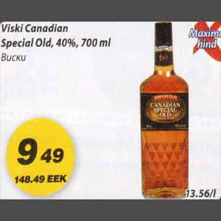 Allahindlus - Viski Canadian Spesial Old