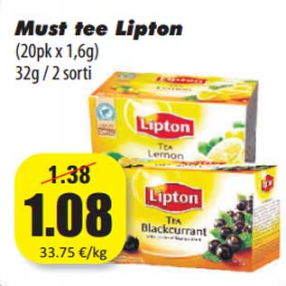 Скидка - Черный чай Lipton