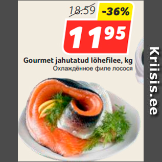 Allahindlus - Gourmet jahutatud lõhefilee, kg