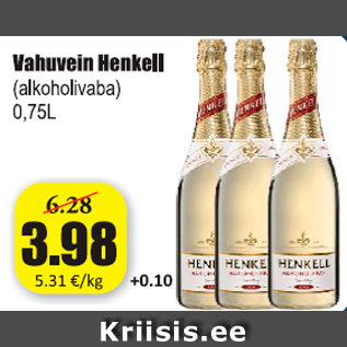 Скидка - Вино игристое Henkell