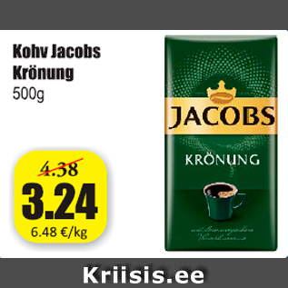 Allahindlus - Kohv Jacobs Krönung 500 g