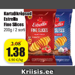 Allahindlus - Kartulikrõpsud Estrella Fine Slices