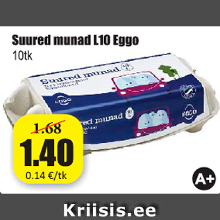 Allahindlus - Suuper munad L10 Eggo 10 tk