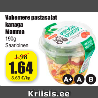 Allahindlus - Vahemere pastasalat kanaga Mamma