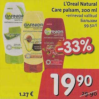 Allahindlus - Loreal Natural Care palsam