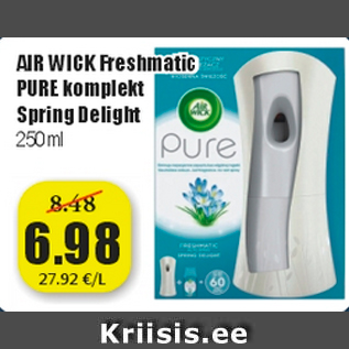 Allahindlus - AIR WICK Freshmatic PURE komplekt Spring Delight 250 ml