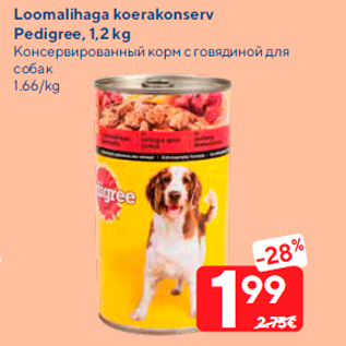 Allahindlus - Loomalihaga koerakonserv Pedigree, 1,2 kg