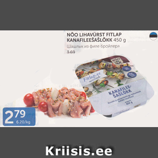 Allahindlus - NÕO LIHAVÜRST FITLAP KANAFILEEŠAŠLÕKK 450 g