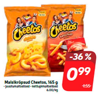 Скидка - Кукурузные чипсы Cheetos, 165 г