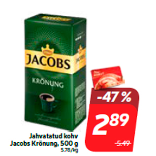 Allahindlus - Jahvatatud kohv Jacobs Krönung, 500 g