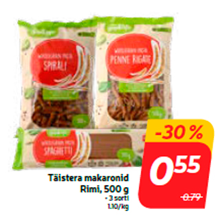 Скидка - Цельнозерновые макароны Rimi, 500 г