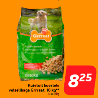 Скидка - Сухой корм для собак с говядиной Grrreat, 10 кг **