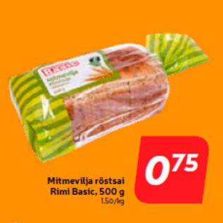 Скидка - Мультизерновая булка для тостов Rimi Basic, 500 г