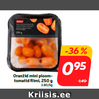 Скидка - Оранжевые мини-сливовые помидоры Rimi, 250 г