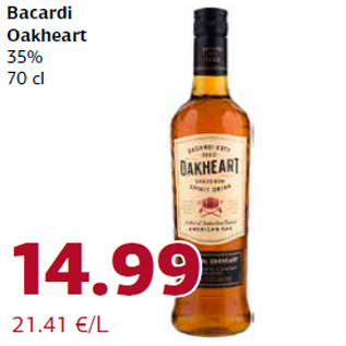 Allahindlus - Bacardi Oakheart 35% 70 cl