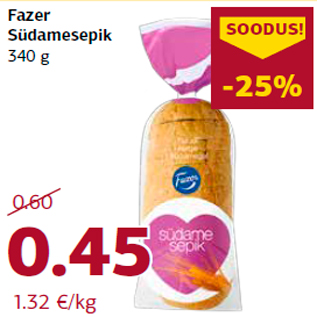 Allahindlus - Fazer Südamesepik 340 g