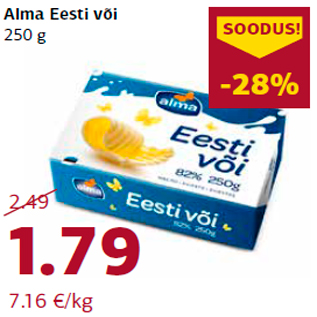 Allahindlus - Alma Eesti või 250 g