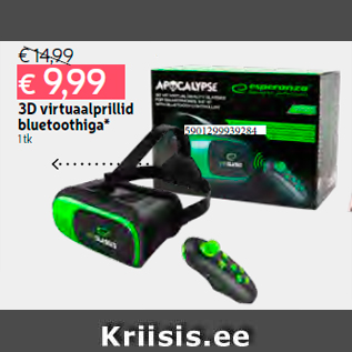 Allahindlus - 3D virtuaalprillid bluetoothiga* 1 tk