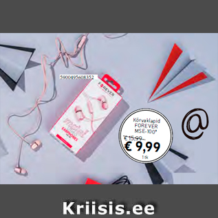 Allahindlus - Kõrvaklapid FOREVER MSE-100* 1 tk