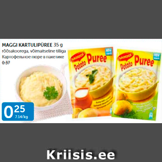 Allahindlus - MAGGI KARTULIPÜREE 35 G